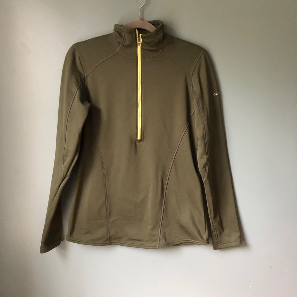 Army Green Columbia Omni-Wick Fleece Pullover Size M